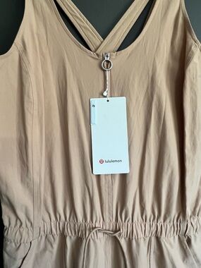 lululemon athletica Tan Sleeveless Jumpsuit with Drawstring